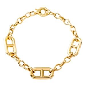 Hollow Puff Alternating Mariner and Rolo Links