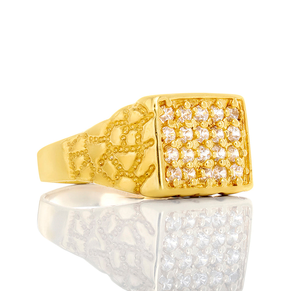 Square Top Cubic Nugget Ring