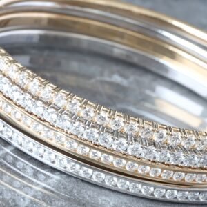 1.75ctw Prong Set Forefront Open Hinged Lab Diamond Bangle