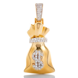 0.35ctw Diamond Money Bag Pendant