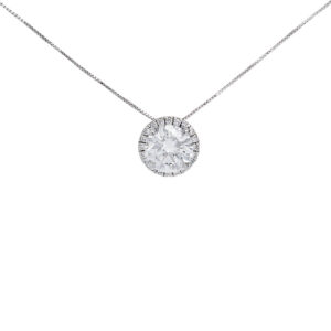 1.62 Round Brilliant Cut Lab Created Solitaire with Round Halo