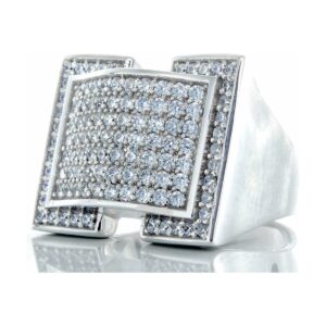 Large Raised Dome Center with Split Halo Ring