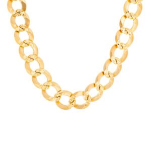 8.50mm Beveled Curb Link With Textured Center