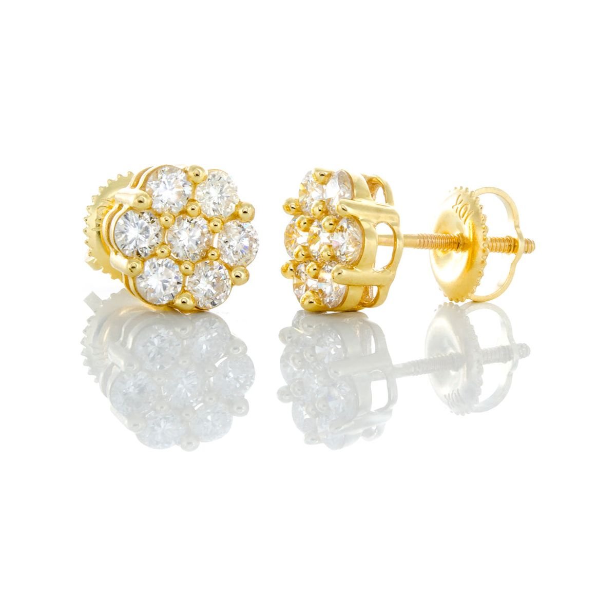 1.00ctw Flower Cluster Studs