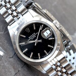 Rolex Oyster Perpetual Date 26MM Black Dial Steel Jubilee Bracelet Watch