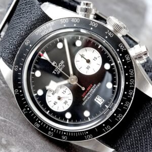 2023 TUDOR Black Bay Chrono 41mm Steel Watch Nato Fabric Strap