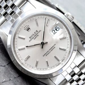 Rolex Oyster Perpetual Date 34mm Smooth Bezel Jubilee Bracelet Steel Watch