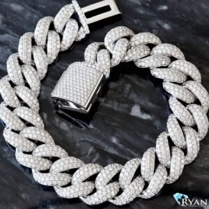 BRAND NEW 13.78CTW Lab Grown Diamond Cuban Bracelet