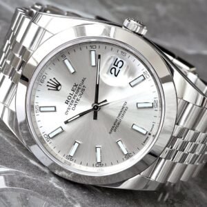 Brand New 2026 Rolex Datejust 41 Silver Dial Smooth Bezel Jubilee Bracelet