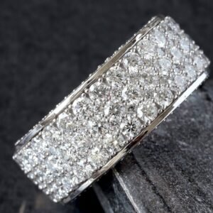 4.75 Carat Lab Diamond Three Row Band