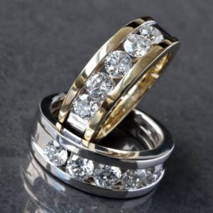2.00 Carat Lab Grown Diamond Men's Five Stone Band Channel Set
