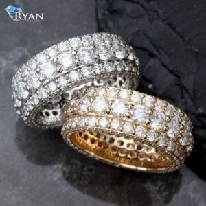 6.93 Carat Lab Grown Diamond VS Quality Full Eternity Band Men's Ring