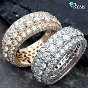 6.93 Carat Lab Grown Diamond VS Quality Full Eternity Band Men's Ring