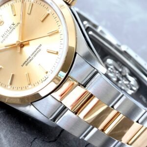 Rolex Oyster Perpetual 34MM Smooth Bezel Oyster Bracelet 18K/Steel Watch