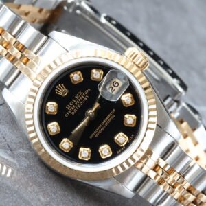 90'S ROLEX 26MM DATEJUST      18KT & STEEL FLUTED