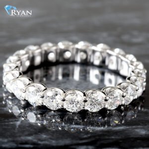 LAB RING GW 14K 2.00CTW ROUND SHARED PRONG SET ETERNITY BAND