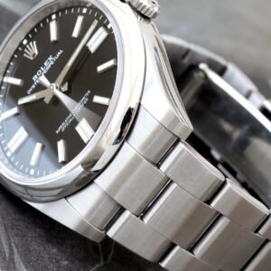 2023 ROLEX 41MM       OYSTER PERPETUAL     BLACK DIAL   SMOOTH BEZEL