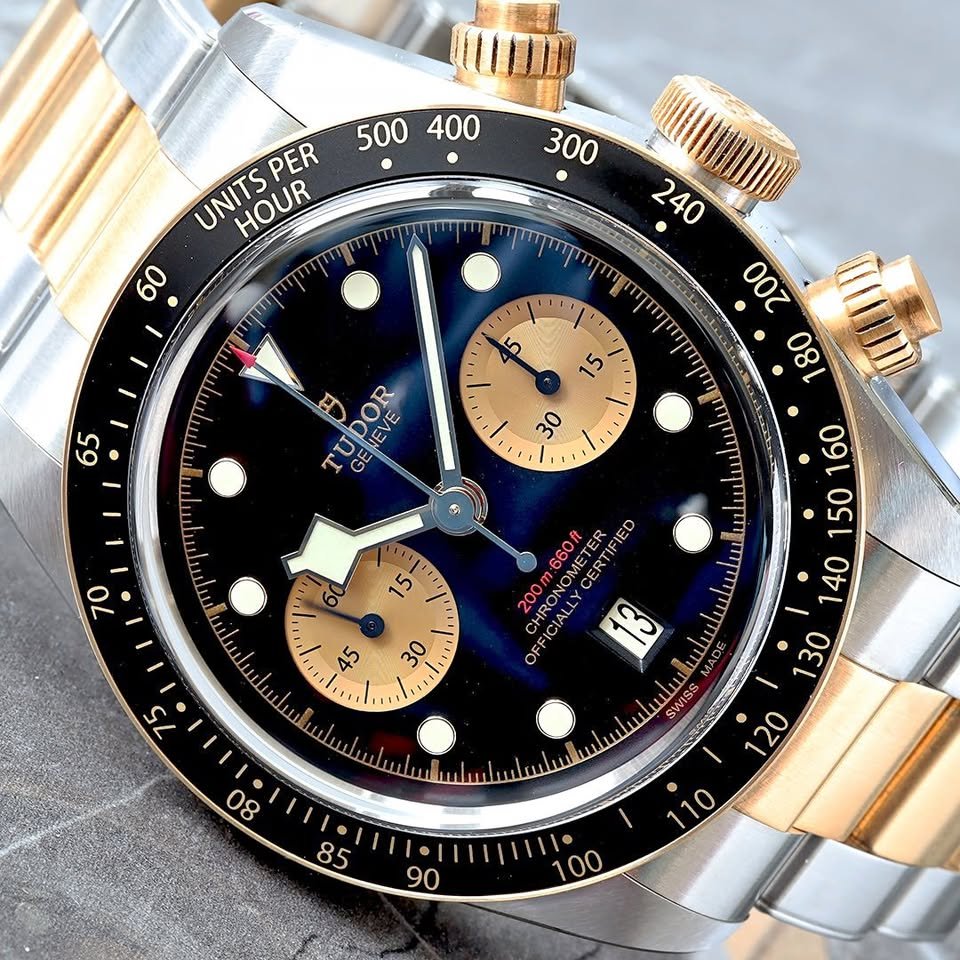 CONSIGNMENT TUDOR 41MM 2025 BLACK BAY CHRONO 41MM AUTOMATIC STAINLESS STEEL AND YELLOW GOLD