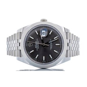ROLEX 41MM 2021 STAINLESS STEEL JUBILEE SMOOTH SLATE STICK DIAL