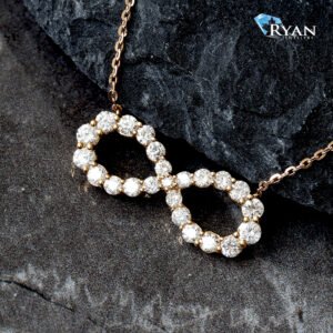 PENDANT GY 10K 0.55CTW NATURAL DIAMOND INFINITY ON ROLO