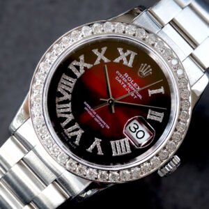 2005 ROLEX  36MM     CUSTOM RED ROMAN DIAL  OYSTER BRACELET