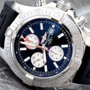 BREITLING 48MM          SUPER AVENGER II      BLACK CHRONO DIAL