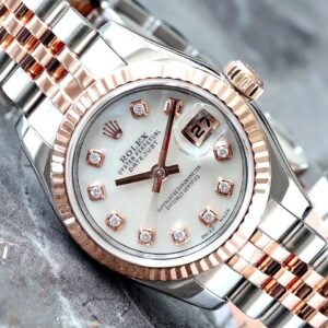 2005+ ROLEX 26MM          18KT ROSE & STEEL         WHITE MOP DIA DIAL