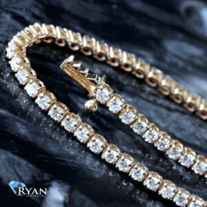 LAB BRACELET GY 14K 2.00CTW ROUND DIAMOND FOUR PRONG TENNIS BRACELET