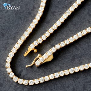 10.00ctw Round Lab Diamond Four Prong Tennis Chain