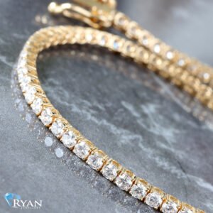 LAB BRACELET GY 14K 3.00CTW ROUND FOUR PRONG TENNIS 4PT