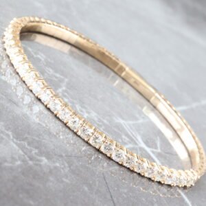 3.75CTW ROUND FOUR PRONG FLEX BANGLE
