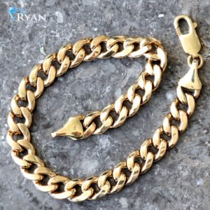 BRACELET GY 10K 8MM HOLLOW CUBAN LINK