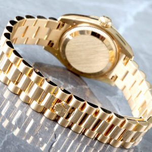 Rolex Lady Presidential 26MM Champagne Diamond Dial 18K Gold Watch