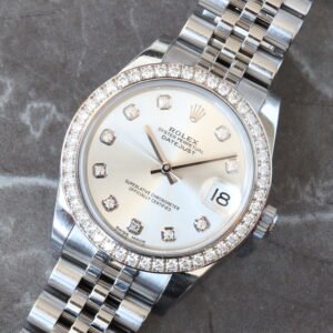 2017 ROLEX 31MM FACTORY SILVER DIAMOND DIAL & BEZEL JUBILEE CROWN CLASP BRACELET DATEJUST