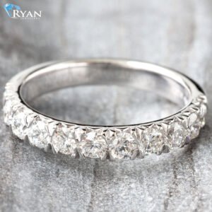 1.00ctw 11 V-Prong Set Diamond Band 14K White Gold