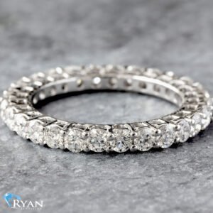 1.50ctw Round Shared Prong Set Eternity Band 14K White Gold