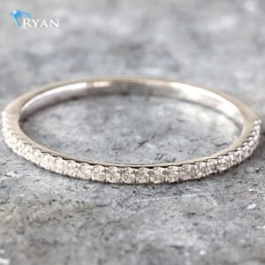 0.44ctw Shared Prong Round Diamond Band 14K White Gold