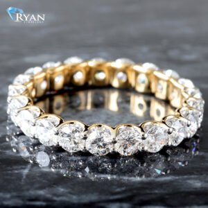 2.00ctw Round Shared Prong Set Eternity Band 14K Yellow Gold