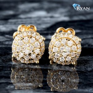 LAB EARRING GY 10K 0.25CTW IMPERIAL CLUSTER STUDS