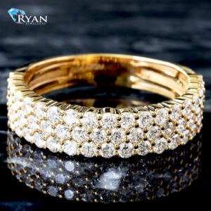 1.95ctw Three Row Shared Prong Band 10K Yellow Gold