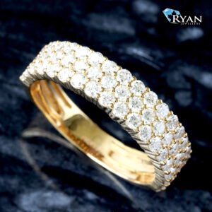 1.95ctw Three Row Shared Prong Band 10K Yellow Gold