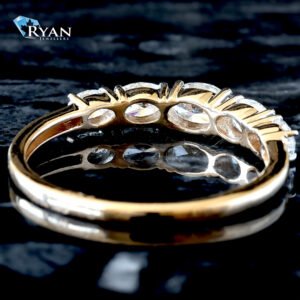 0.75ctw Five Oval Graduated Diamond Band 14K Yellow Gold