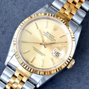 Rolex Datejust 36 Champagne Dial 18K Yellow Bezel Gold and Steel Jubilee Bracelet Watch
