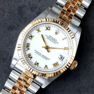 Rolex Datejust 31 White Roman Dial 18K Gold/Steel Jubilee Bracelet Watch