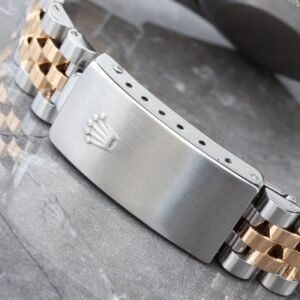 Rolex Datejust 26mm Custom Pink Mother of Pearl Diamond Dial Custom Diamond Bezel 18/Steel Watch