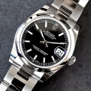 Rolex Datejust 31 Black Dial Smooth Bezel Oyster Bracelet Steel Watch