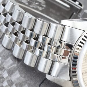 Rolex Datejust 36MM Silver Tapestry Dial Fluted Bezel Jubilee Bracelet Watch